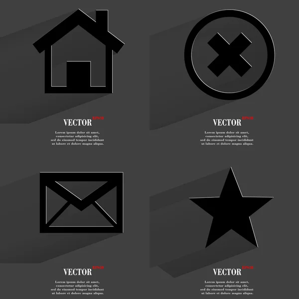 Set van modieuze iconen, trending symbolen. Plat ontwerp voor uw web-design. Vector — Stockvector