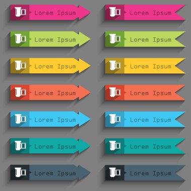 negatif ince tabaka simgesi simgesi. Renkli düğmeler kümesi. Vektör