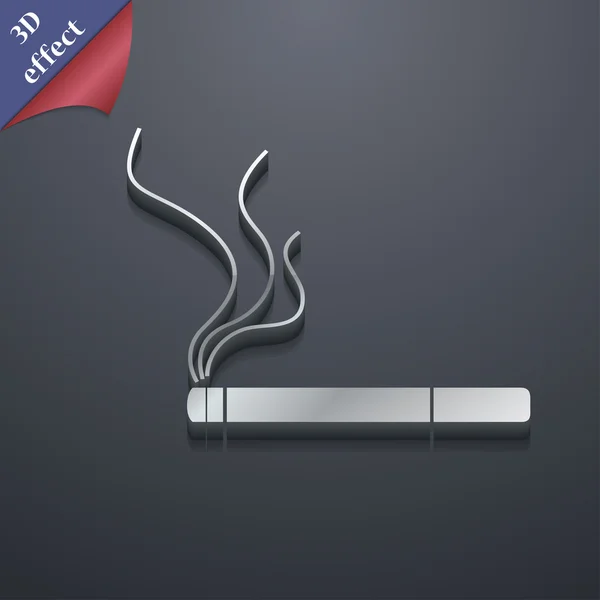 Smoking icon symbol. 3D style. Trendy, modern design with space for your text Vector — Stock Vector