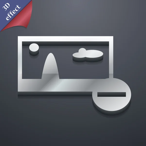 Minus File JPG icon symbol. 3D style. Trendy, modern design with space for your text Vector — 图库矢量图片