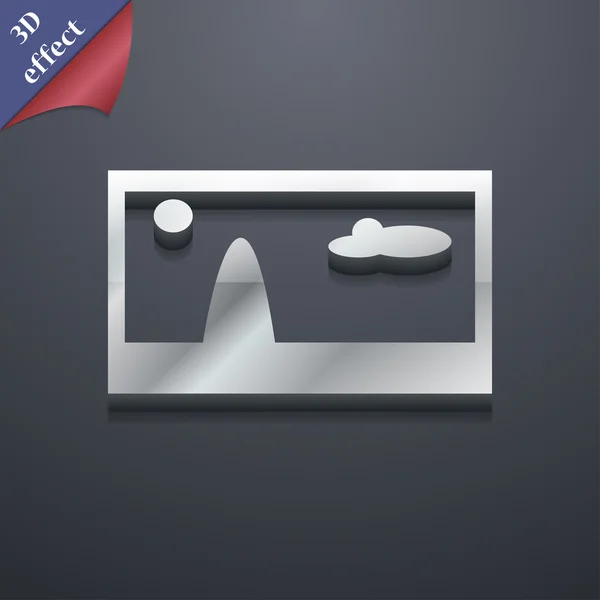 File JPG  icon symbol. 3D style. Trendy, modern design with space for your text Vector — ストックベクタ