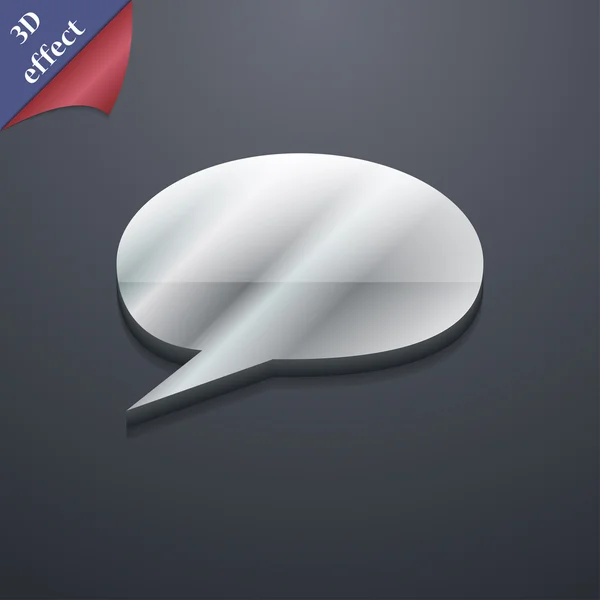 Símbolo del icono de la burbuja del habla. Estilo 3D. Diseño moderno y moderno con espacio para su Vector de texto — Archivo Imágenes Vectoriales