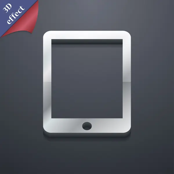 Tablet pictogram symbool. 3D stijl. Trendy, modern design met ruimte voor uw tekst Vector — Stockvector