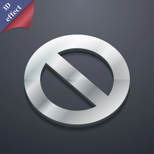 Stop ikon symbol. 3D-stil. Trendy, moderne design med plads til din tekst Vector – Stock-vektor