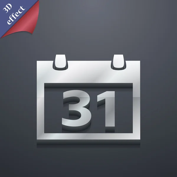 Calendar icon symbol. 3D style. Trendy, modern design with space for your text Vector — Stock vektor