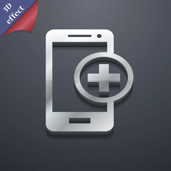 Mobile devices icon symbol. 3D style. Trendy, modern design with space for your text Vector — Stok Vektör