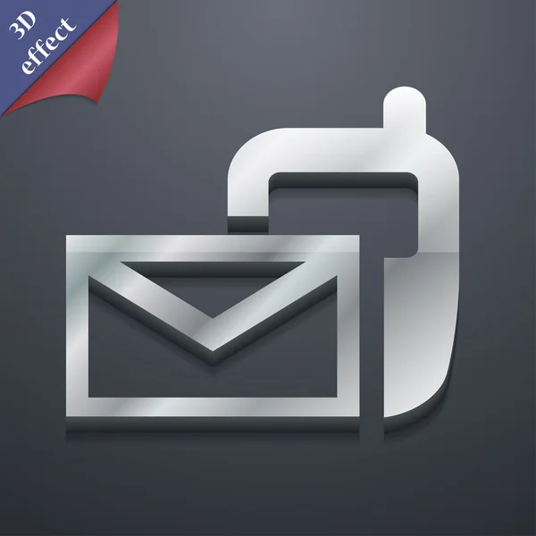 Mail-Symbol. 3D-Stil. trendiges, modernes Design mit Platz für Ihren Textvektor — Stockvektor