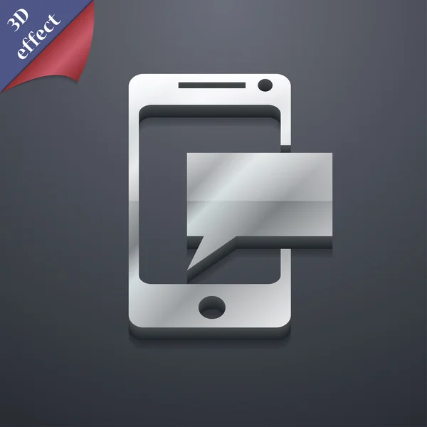 Mail icon symbol. 3D style. Trendy, modern design with space for your text Vector — 图库矢量图片