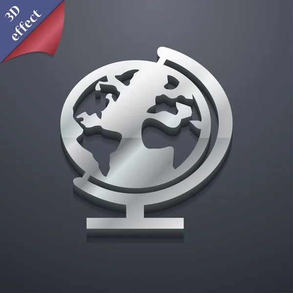 Globe  icon symbol. 3D style. Trendy, modern design with space for your text Vector — Wektor stockowy