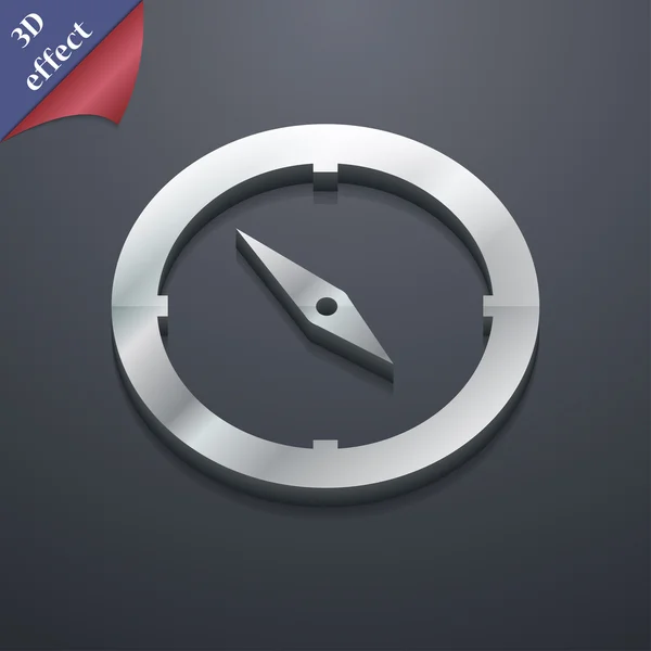 Compass icon symbol. 3D style. Trendy, modern design with space for your text Vector — Wektor stockowy