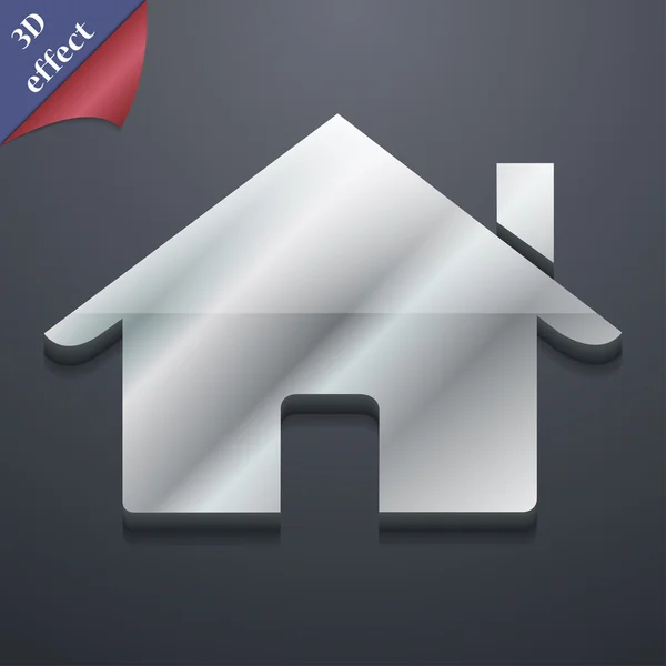 Home icon symbol. 3D style. Trendy, modern design with space for your text Vector — ストックベクタ