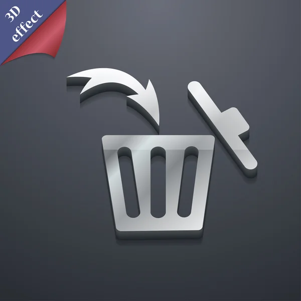 Recycle bin icon symbol. 3D style. Trendy, modern design with space for your text Vector — 图库矢量图片