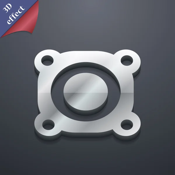 Speaker volume icon symbol. 3D style. Trendy, modern design with space for your text Vector — 图库矢量图片