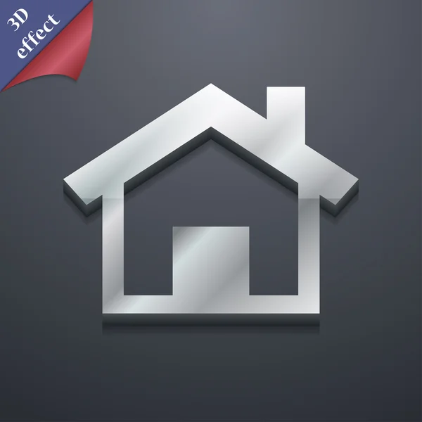 Home icon symbol. 3D style. Trendy, modern design with space for your text Vector — 스톡 벡터