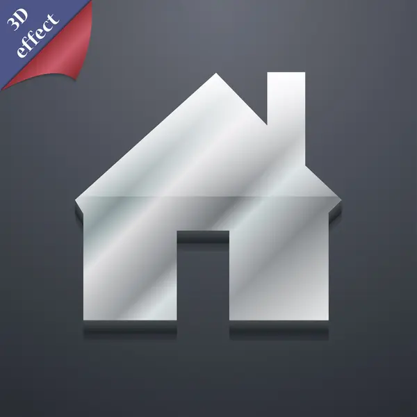 Home icon symbol. 3D style. Trendy, modern design with space for your text Vector — ストックベクタ