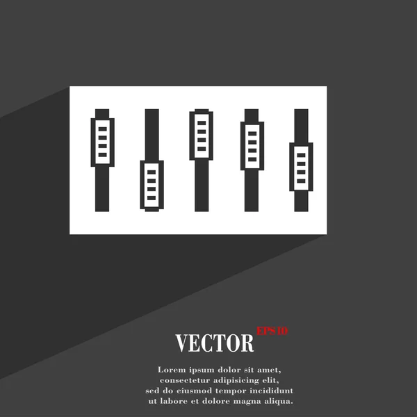 DJ-Konsole Mix Griffe und Schaltflächen Symbol-Symbol. trendiges, modernes Design mit Platz für Ihren Textvektor — Stockvektor