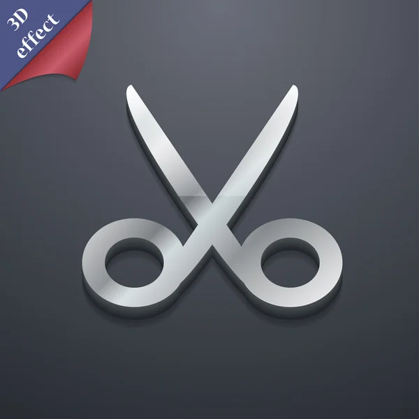 Schere Friseur Symbol Symbol. 3D-Stil. trendiges, modernes Design mit Platz für Ihren Textvektor — Stockvektor