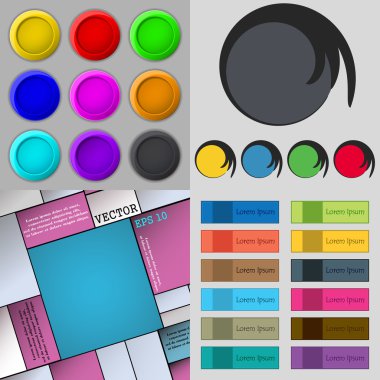 Farklı renkli düğmeler büyük kümesi. Web siteniz için şık, modern tasarım. Vektör