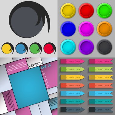 Farklı renkli düğmeler büyük kümesi. Web siteniz için şık, modern tasarım. Vektör