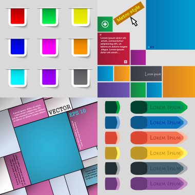Farklı renkli düğmeler büyük kümesi. Web siteniz için şık, modern tasarım. Vektör