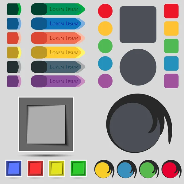 Großer Satz verschiedenfarbiger Knöpfe. trendiges, modernes Design für Ihre Website. Vektor — Stockvektor
