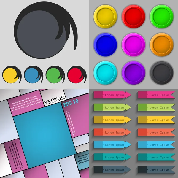 大组不同彩色按钮。时尚、 现代的设计为您的 web 站点。矢量 — 图库矢量图片
