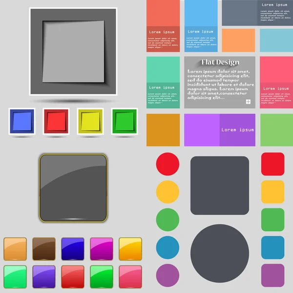 Grand ensemble de boutons de différentes couleurs. Design moderne et tendance pour votre site web. Vecteur — Image vectorielle