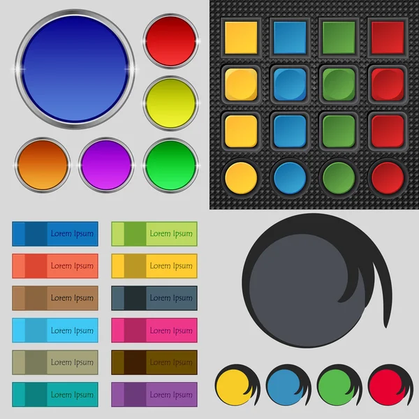 Grande serie di pulsanti colorati diversi. Trendy, design moderno per il tuo sito web. Vettore — Vettoriale Stock