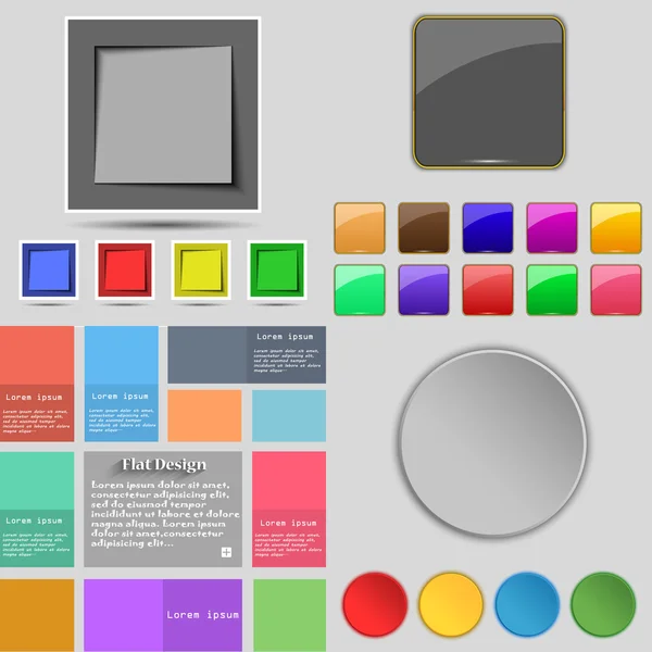 大组不同彩色按钮。时尚、 现代的设计为您的 web 站点。矢量 — 图库矢量图片