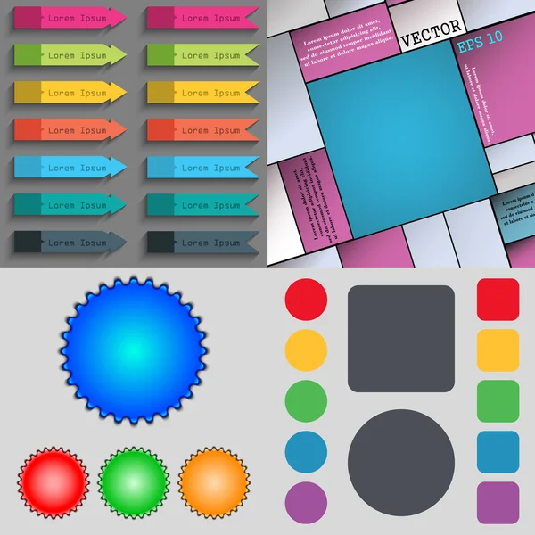大组不同彩色按钮。时尚、 现代的设计为您的 web 站点。矢量 — 图库矢量图片