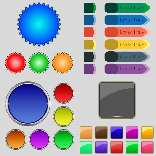 Großer Satz verschiedenfarbiger Knöpfe. trendiges, modernes Design für Ihre Website. Vektor — Stockvektor