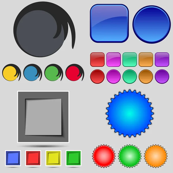 Big set of different colored buttons. Trendy, modern design for your web site. Vector — Stock Vector