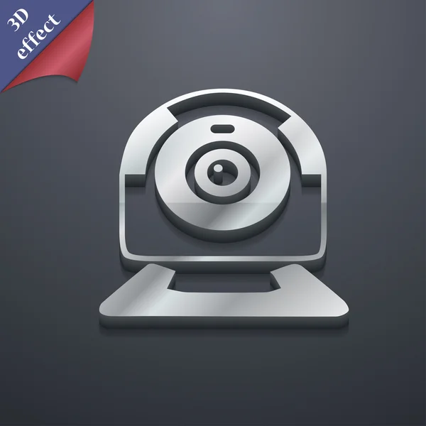 Webcam icon symbol. 3D style. Trendy, modern design with space for your text Vector — Stock Vector