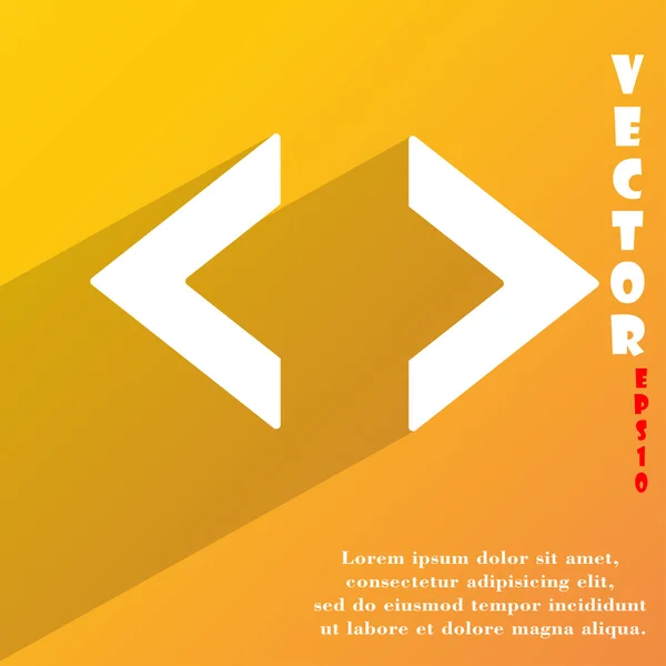 Символ иконки Плоский современный веб-дизайн с длинной тенью и пространством для текста. Вектор — стоковый вектор