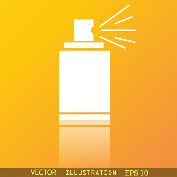 Símbolo de icono de pintura en aerosol Diseño web moderno plano con reflexión y espacio para su texto. Vector — Archivo Imágenes Vectoriales