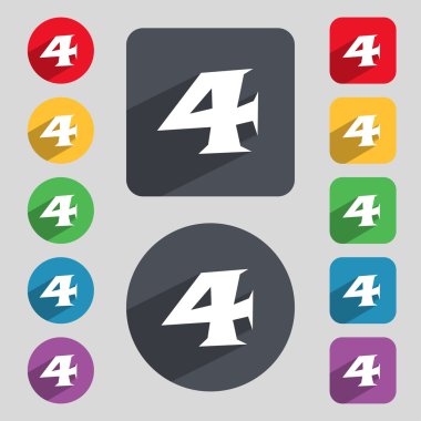 Dört numaralı simgesini işaret.