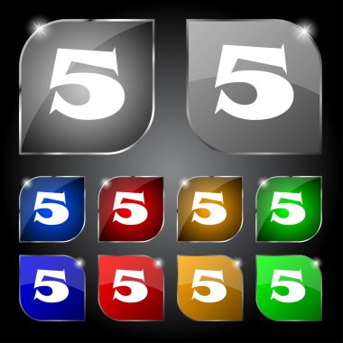 Beş numaralı simgesini işaret.