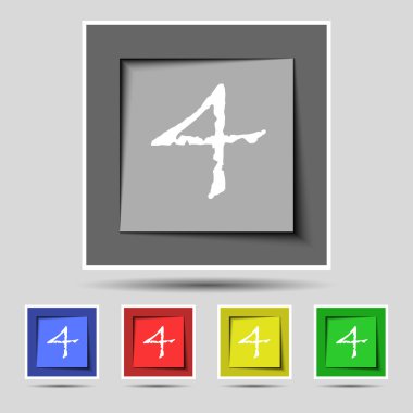 Dört numaralı simgesini işaret.