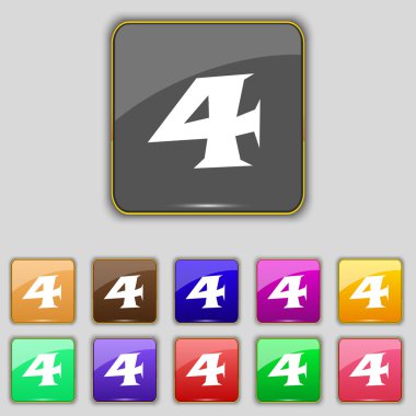 Dört numaralı simgesini işaret.