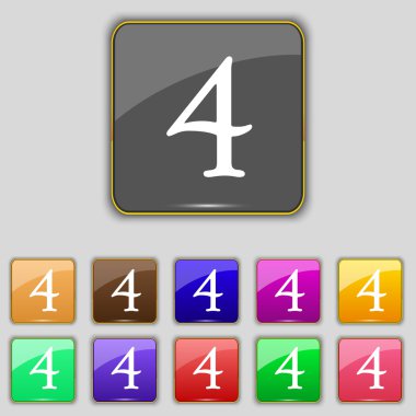 Dört numaralı simgesini işaret.