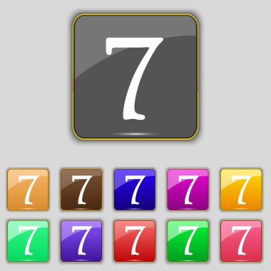 Yedi numara simgesini işaret.