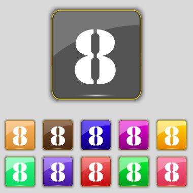 Sayı sekiz simgesi işareti.