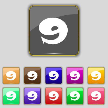 Sayı dokuz simgesi işareti