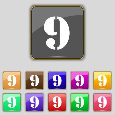 Sayı dokuz simgesi işareti