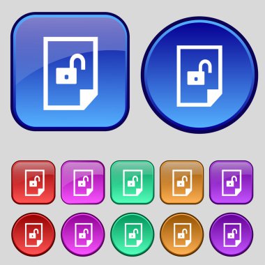 Dosya kilidi simgesi işareti.