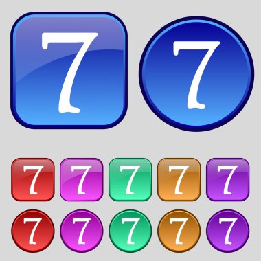 Yedi numara simgesini işaret.