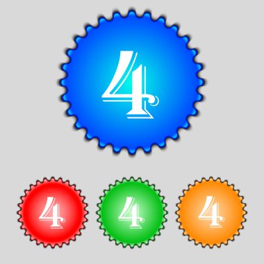 Dört numaralı simgesini işaret