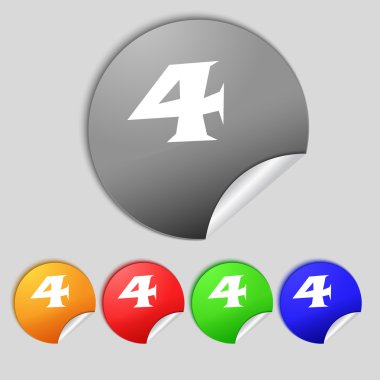 Dört numaralı simgesini işaret.