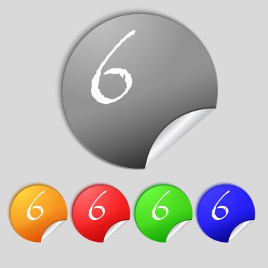 Altı numara simgesini işaret.