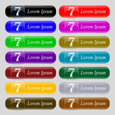 Yedi numara simgesini işaret.